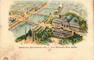 CPA PARIS EXPO 1900 - Vue générale rive droite (308268)