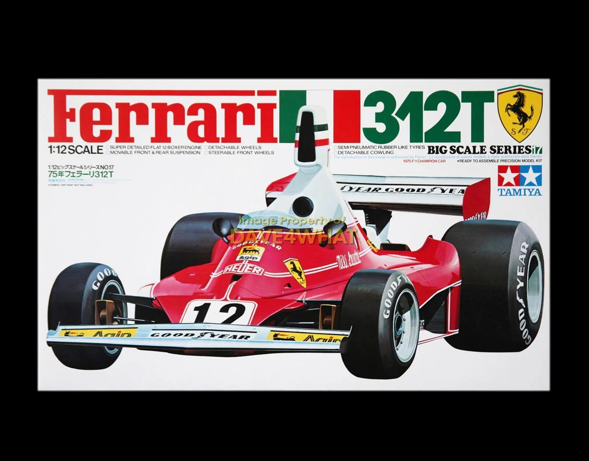 Vintage Tamiya 1/12 Ferrari 312T F1 Lauda Regazzoni Race Car Kit 12019 MIB