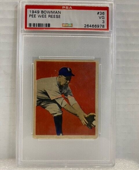 1949 BOWMAN PEE WEE REESE #36 GRADED PSA VG 3