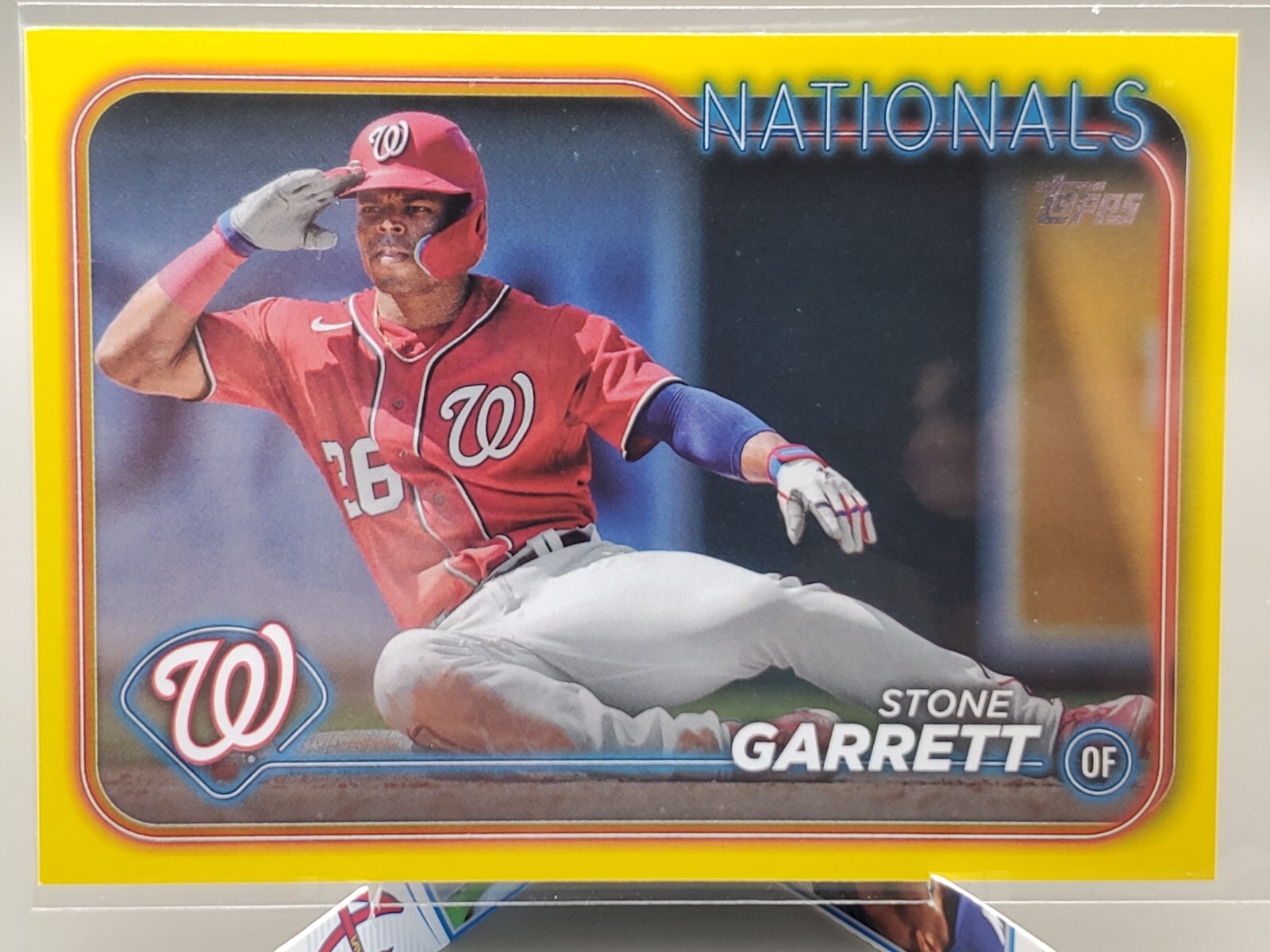 2024 Topps Series 1 Yellow Border Parallel #68 Stone Garrett - Nationals