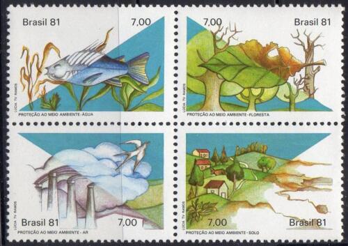 BRAZIL 1981 ENVIRONMENTAL PROTECTION MNH CV$4.00 FISH, FOREST - Picture 1 of 1