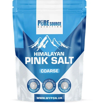PURE SOURCE NUTRITION ORGANIC PINK HIMALAYAN SALT COARSE | 100 500g 1KG 2KG 5KG 10KG 25KG Food & Bath