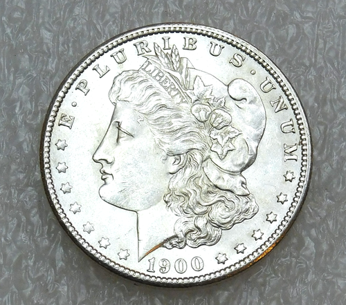 1900 P Morgan Silver Dollar AU/BU Bright & Frosty in saflip #J76 - 第 1/2 張圖片