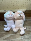 2 Cabbage Patch Kids Koosas Dolls 1983 Xavier Roberts Blue Eyes Pink Hair Dog