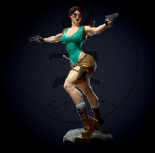 Lara Croft 1 - 350mm Unpainted resin model kits YAN