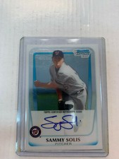 Sammy Solis 2011 Chrome Auto Card #BCP106