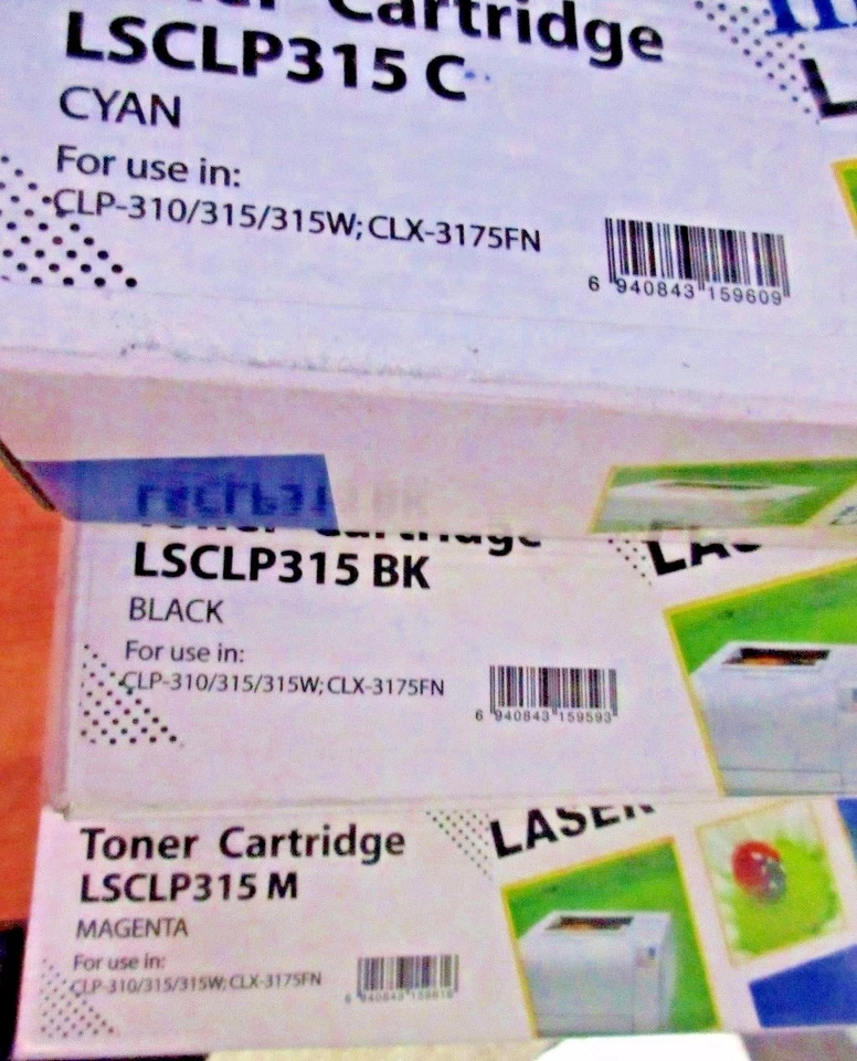 3 cartuchos de tóner láser Hi Vision Hi Yields para LSCLP 315 cian magnético + negro Foto 2 de 4