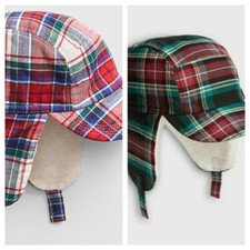 Baby Gap Plaid Lined Trapper Hat 0-6 18-24 Months 20 NWT