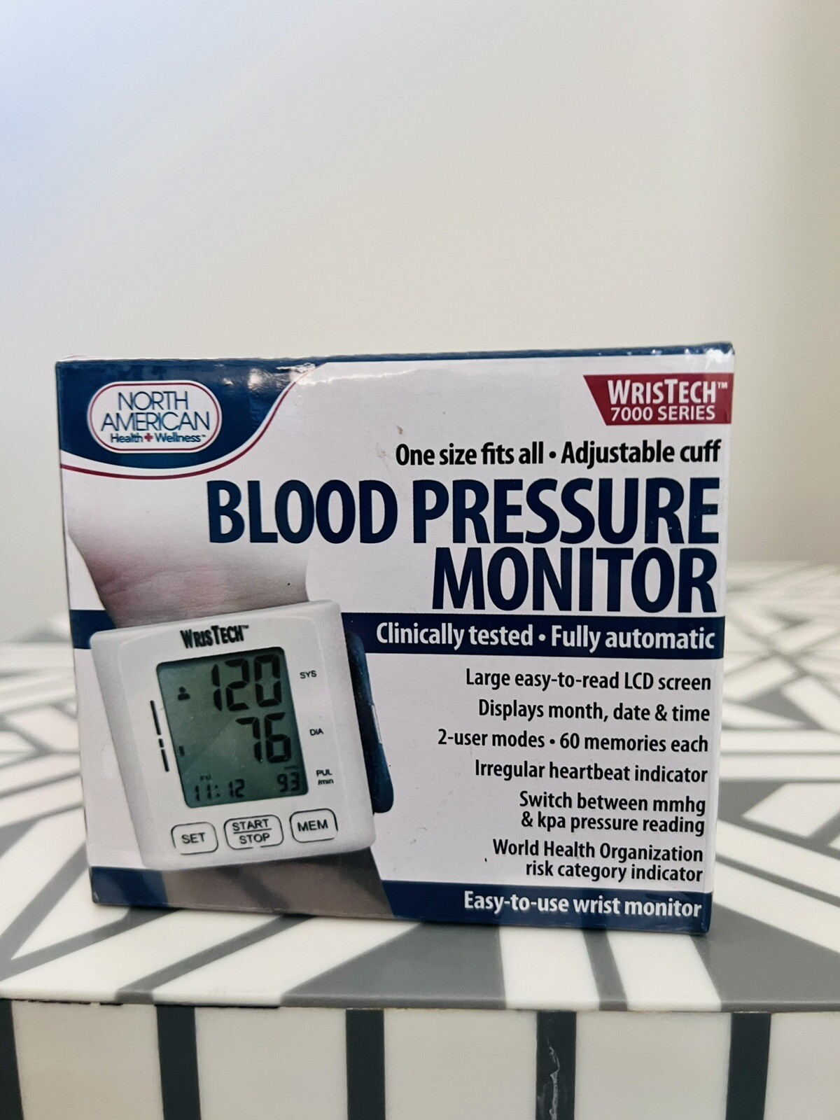 Wristech Wrist Blood Pressure Monitor Cuff Automatic Heart Rate Large