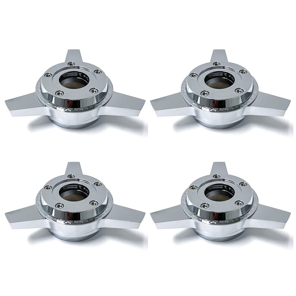 3 BAR CHROME SPINNER ZENITH STYLE LA WIRE WHEEL KNOCK OFF (set of