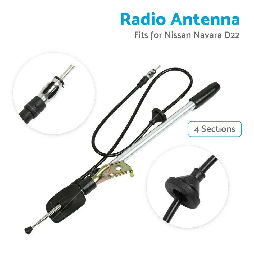 Radio Antenna Guard Mount Car Aerial for Navara Ute D22 1997-2012 DX ST ST-R AU - image 3 of 4