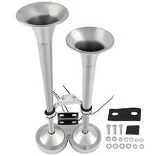 For Truck Car SUV Boat 12V Dual Marine Grade 304 Stainless Steel Trumpet Horn