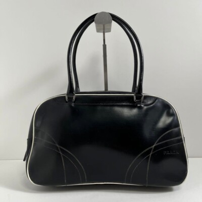 PRADA Vintage Archive Women's Boston Bowling Bag Handbag PRADA Vintage Archive Women's Boston Bowling Bag Handbag
