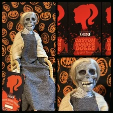 PSYCHO Mrs. Bates Corpse CUSTOM HORROR DOLL 12” Figure OOAK (chair not included)