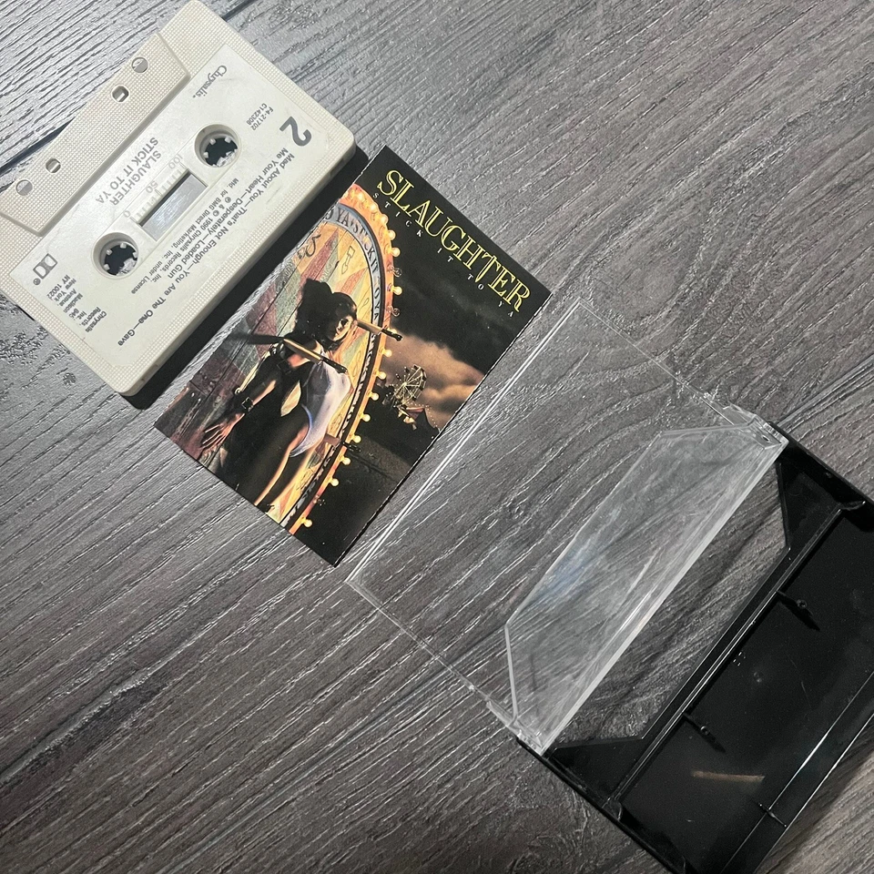 Slaughter Stick It To Ya Cassette Tape 1990 Chrysalis Records Eye to Eye 1st Alb - Image 4 of 4