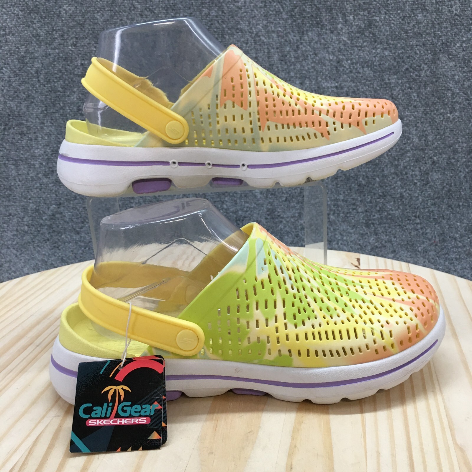 Skechers Womens Size 8 Yellow Cali Gear Ultra Go Perforated Slip-On Clogs-image