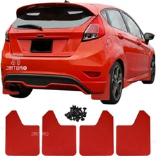 4PCS Mud Flaps Splash Guards Mudguards Fender Mudflaps Red Kit For Ford Fiesta