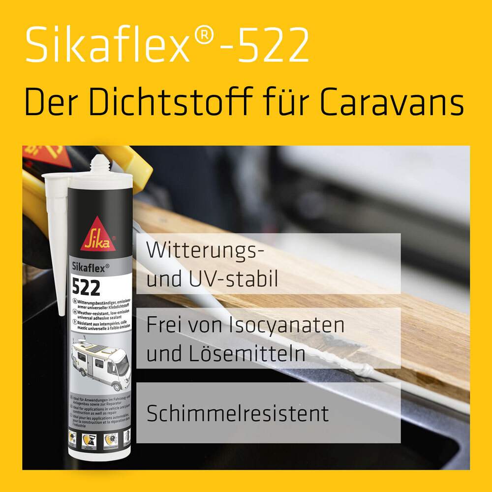 Sikaflex 522 - Caravan Klebstoff / Dichtstoff (300m Produktbild-Vorschau 7