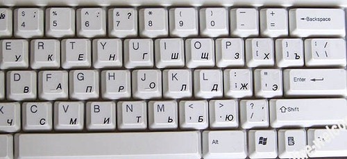 RUSSIAN KEYBOARD STICKER LABEL TRANSPARENT BLACK LETTERS CYRILLIC FOR COMPUTER - 第 3/5 張圖片