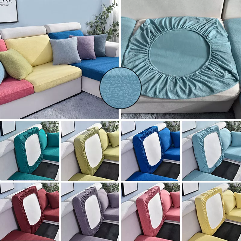 Elastic Sofa Seat Cushion Cover For Living Room Washable Protector  Slipcovers