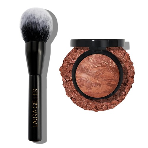 Sun-Kissed Deep Bronze Powder & Shed-Free Brush - Luxury Makeup Essentials - Picture 3 of 11