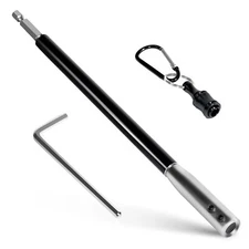 Upgrade 9-Inch Drill Bit Extension with Freely Rotatable SleeveOne-piece Forg...