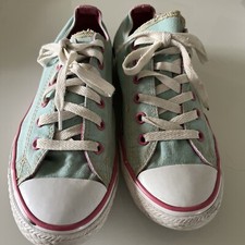 Converse Größe 4 blau Seaspray & Pink MULTI ALL STARS CHUCK TAYLOR niedrige TOPS
