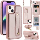 Women Crossbody Leather Card Holder Wallet Handbag Phone Case For iPhone