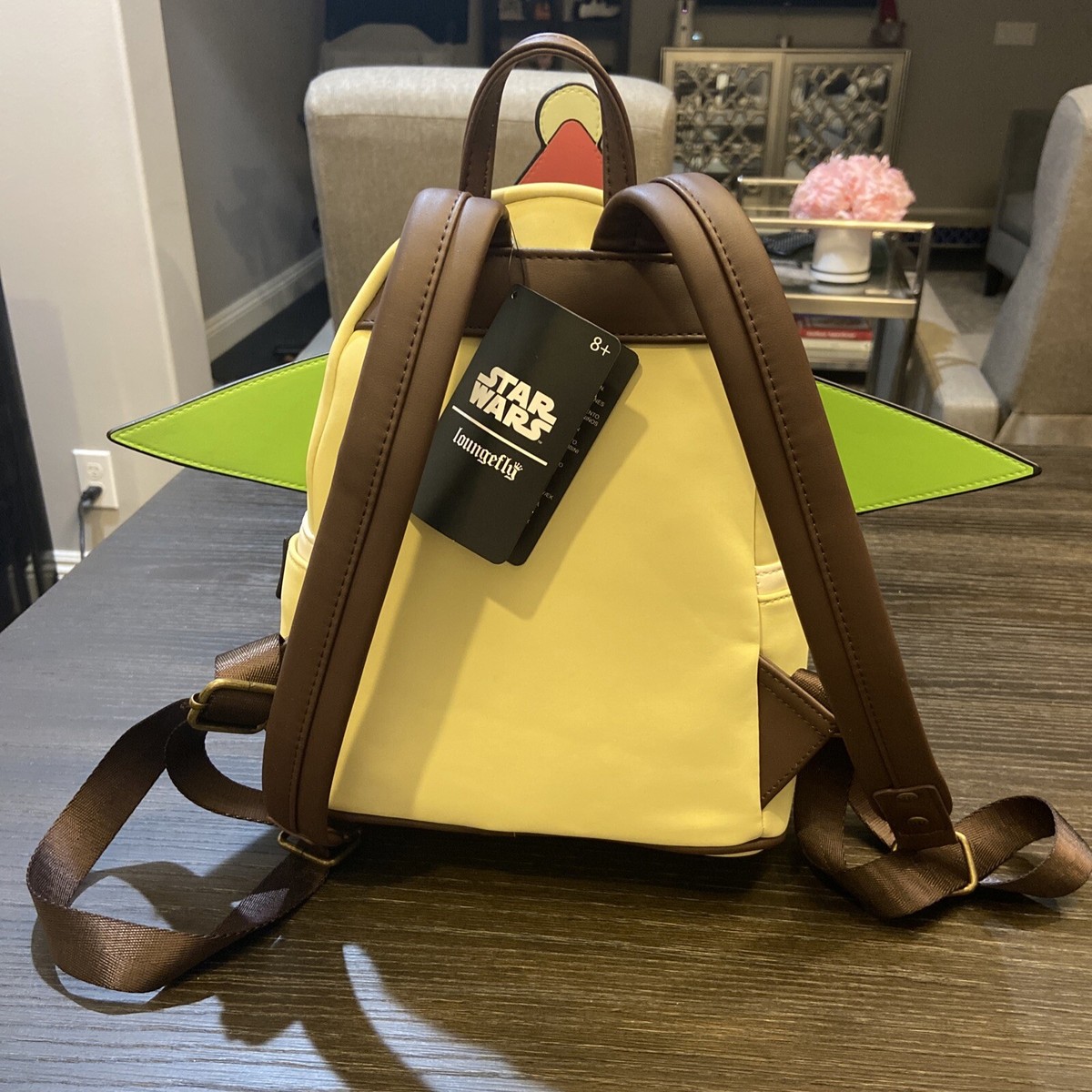 New Star Wars The Mandalorian Metallic Helmet Combo Mini Backpack + Wallet Grogu Grogu Mini Backpack Brown - Star Wars The Mandalorian  main image 4
