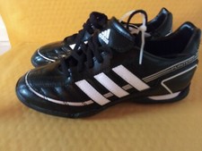 ADIDAS YOUTH PUNTERO VI TRX TF BLACK/WHITE SOCCER CLEATS SIZE 4