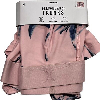 NWT EXPRESS Performance Trunk Sz XL Pink Blue #E1