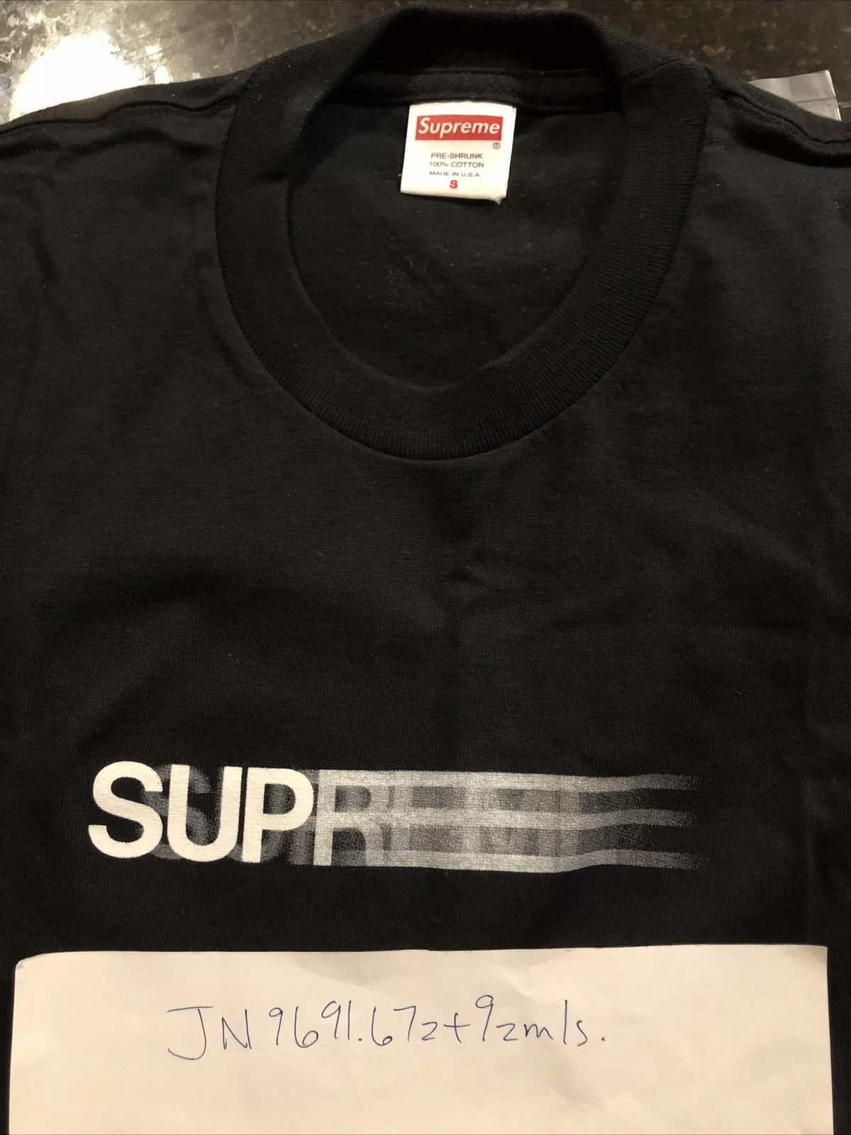 T shirt logo SUPREME Motion SS20 noir taille S
