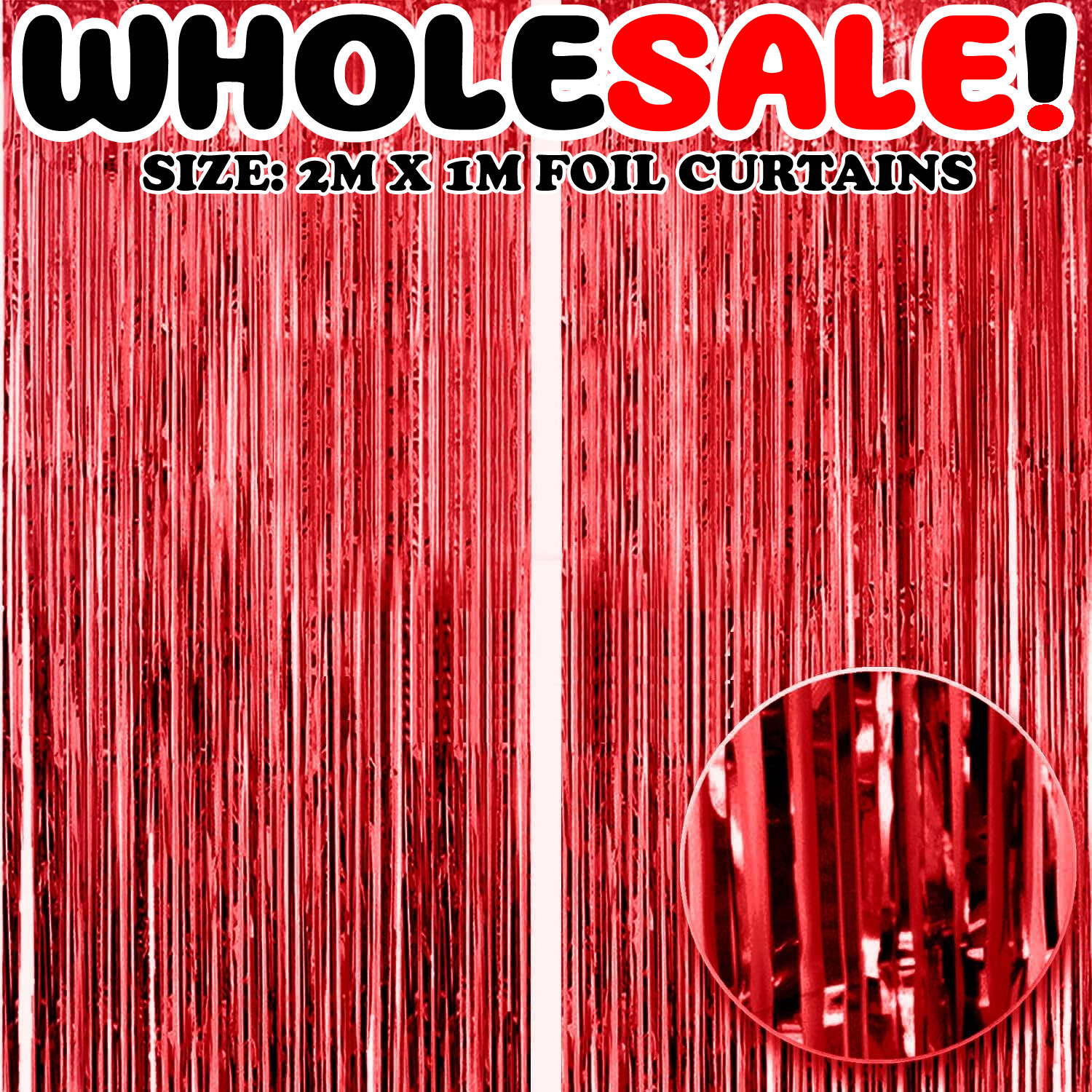 2M-3M FOIL FRINGE TINSEL SHIMMER CURTAIN DOOR WEDDING BIRTHDAY PARTY DECORATIONS 5