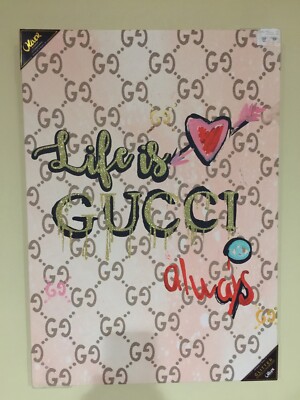 Oliver Gal Wall Art / Pop Art Home Decor Life Is GUCCI Starbuck
