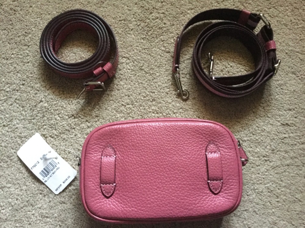 COACH Pink Leather Belt Bag F79212 Crossbody Shoulder Bag