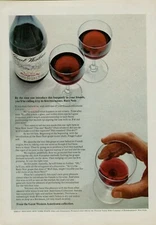 1969 Great Western Baco Noir Burgundy Finger Lakes Wine Grapes Vintage Print Ad