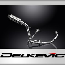 HONDA XL125V VARADERO IMPIANTO DI SCARICO COMPLETO 225mm SILENZIATORE OVALE INOX