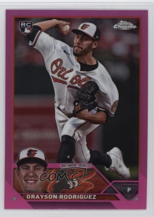 2023 Topps Chrome Update Pink Refractor Grayson Rodriguez #USC98 17k2