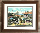 Wooster Scott Limit Edition SUNDAY IN NEW ENGLAND Signed & Numbered Framed Art