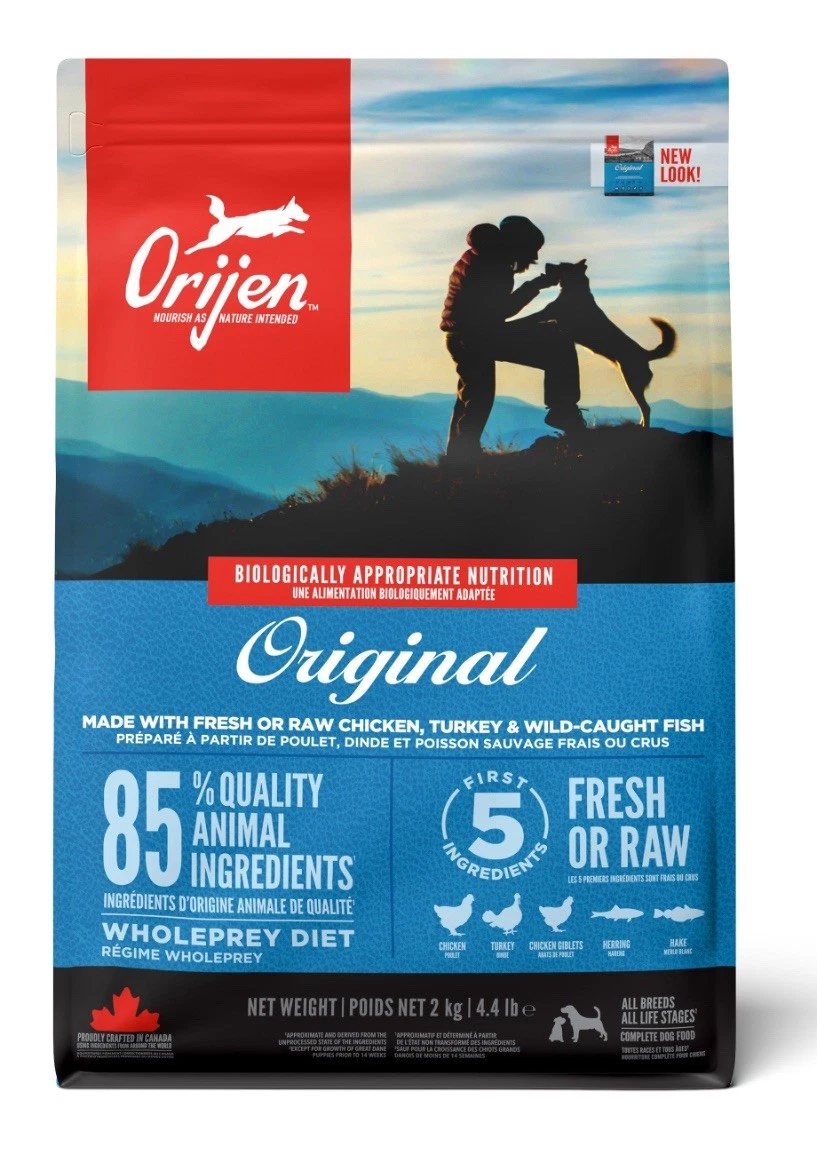 ORIJEN Original Adult Dry Dog Food with Chicken Turkey & Fish 2kg
Opens in a new window or tab