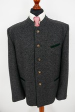 Bavaria Loden Trachten Janker Gr.27 100% Schurwolle Grau Black Label Top Zustand