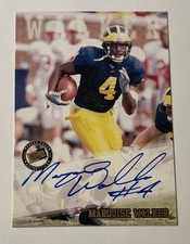 2002 Press Pass Rookie Signatures Autograph #MW Marquise Walker Rc On Card Auto. rookie card picture