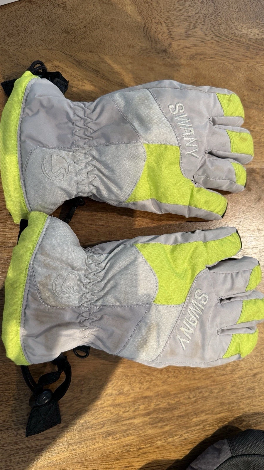 Swany Youth X-Over Junior Ski Gloves Size M (7-8) Black - Kids High Performance