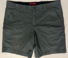WRANGLER Men's Utility Short Stretch Zip Cargo Pocket Flex Waistband GRAY 40