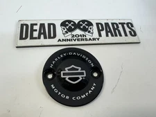 Harley black Bar & Shield M8 timer timing cover plate