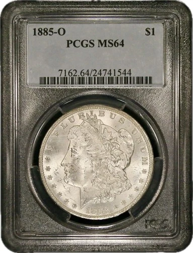 1885-O $1 Morgan Silver Dollar PCGS MS64 Crescent Color Toned - C68