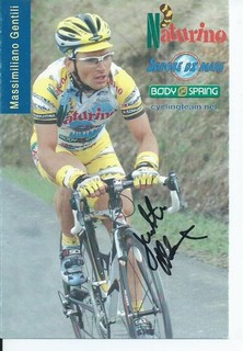 TDF CYCLISME cp Autographe " MASSIMILLIANO GENTILI " team NATURINO