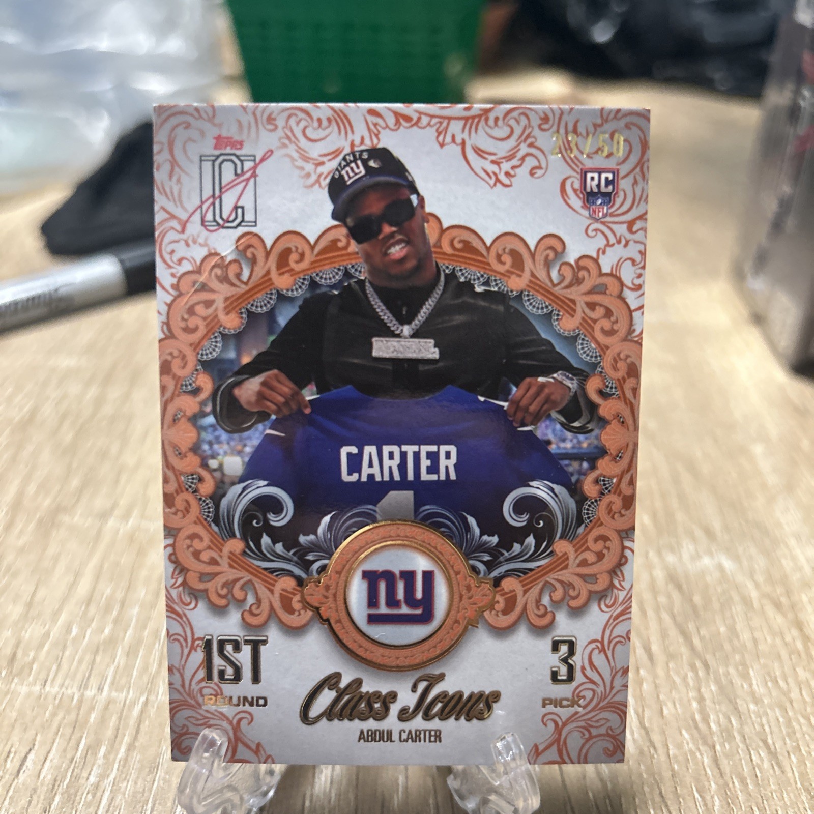 Abdul Carter Topps Signature Class Icons #16 Orange