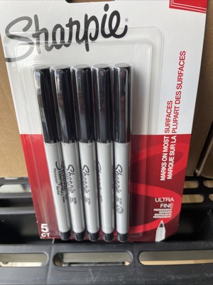 Sharpie 37665PP Permanent Markers, Ultra Fine, 5 Pack