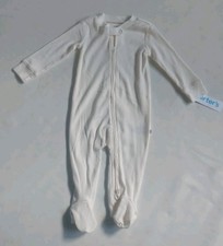 Carter's White Cozy Footie One Piece 9 Months